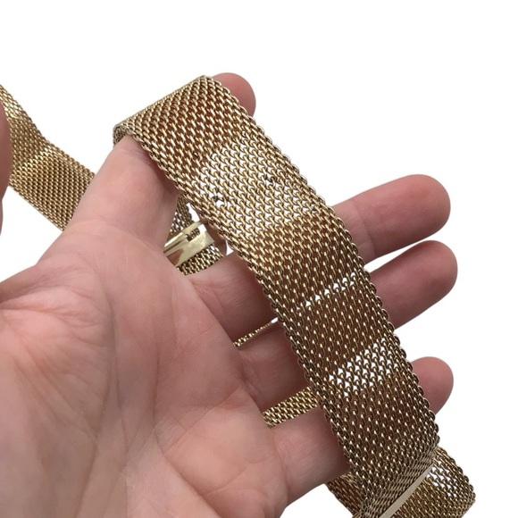 Vintage Sarah Coventry Gold Tone Mesh Belt 36” Chainmail Buckle Retro 1” Wide main image 9
